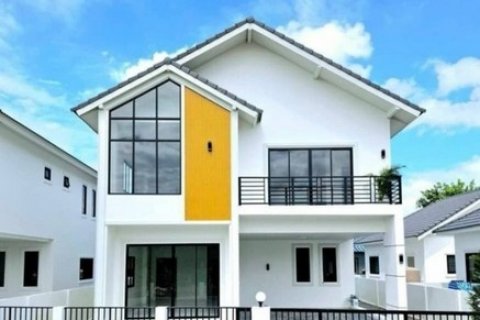 บ้านสร้างใหม่ 2 ชั้น สไตล์โมเดิร์นนอร์ดิก ตกแต่งสไตล์ญี่ปุ่น หางดง