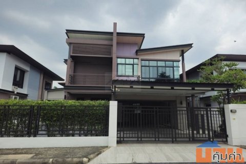 ให้เช่าบ้านเดี่ยว 2 ชั้น 75 ตรว. 3 ห้องนอน โครงการ Aqua Divina ซอยรามคำแหง 94 ใกล้เดอะพาสิโอ มีที่ชาร์ตรถไฟฟ้า