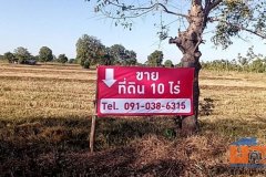 ขายที่ดิน 10 ไร่ แปลงหัวมุม ติดถนน พร้อมโฉนดครุฑแดง ราคาเพียง 7 ลบ. ถูกสุดในย่านนี้ อ.ลำปลายมาศ จ.บุรีรัมย์