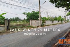 ขายที่ดินสวยพุทธมณฑลสาย5 หน้ากว้าง74เมตร 4ไร่ 1งาน 27ตรว.ที่ถมและล้อมรั้วเรียบร้อยหน้ากว้างติดถ.คอนกรีตทางสาธารณะ