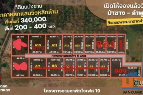 ที่ดินแบ่งล็อคขาย โครงการชายคาพักใจ ตำบลนครเจดีย์ อำเภอป่าซาง จังหวัดลำพูน สดและผ่อนได้