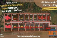 ที่ดินแบ่งล็อคขาย โครงการชายคาพักใจ ตำบลนครเจดีย์ อำเภอป่าซาง จังหวัดลำพูน สดและผ่อนได้