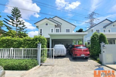 ขายบ้านใหม่ แปลงมุม สีวลี ศรีนครินทร์-ร่มเกล้า 87 ตร.ว. 4 ห้องนอน อายุบ้านไม่ถึง 1 ปี ใกล้ถ.กรุงเทพกรีฑา