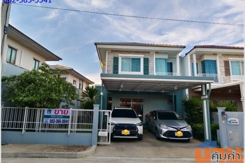 ขายบ้านแฝด 2 ชั้น หมู่บ้านวิลลาจจิโอ บางนา-เทพารักษ์ บ้านตกแต่งสวยพร้อมอยู่ เฟอร์นิเจอร์และเครื่องใช้ไฟฟ้าครบ หลังริม