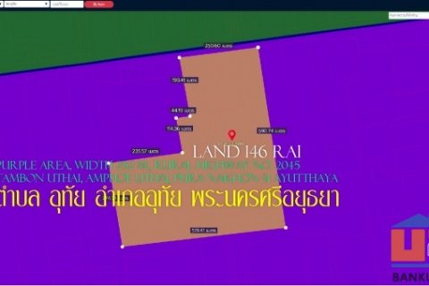 ✅ที่ดิน146ไร่ พื้นที่สีม่วง หน้ากว้าง 252ม. ถนนทางหลวงชนบท อย.2045 ตำบล อุทัย อำเภออุทัย พระนครศรีอยุธยา