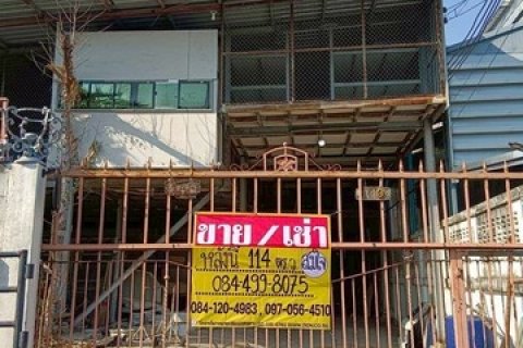 ขาย/เช่าโกดัง พร้อมออฟพิศ 112.4 ตารางวา ติดถนนทองสุข พุทธบูชา39 สามารถทะลุถนนสุขสวัสดิ์ บางมด ZTK219