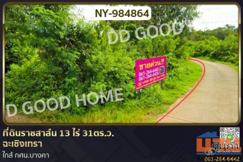 NY-984864 ที่ดินราชสาส์น 13 ไร่ 31ตร.ว. ฉะเชิงเทรา ใกล้ กศน.บางคา