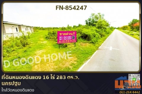 FN-854247 ที่ดินหนองดินแดง 16 ไร่ 283 ตรว. นครปฐม ใกล้วัดหนองดินแดง