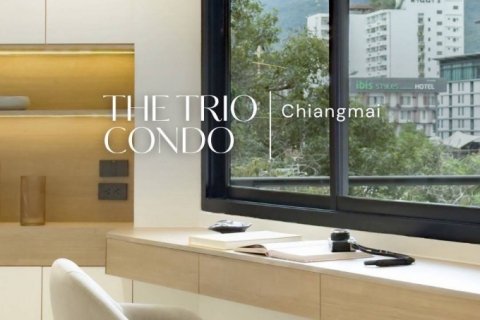 เดอะ ทรีโอ้ เชียงใหม่ (The Trio Condominium) คอนโดห้องใหญ่ 47.38 ตร.ม. วิวดอยสุเทพ ใกล้มช ,เมญ่า ,นิมมาน เชียงใหม่