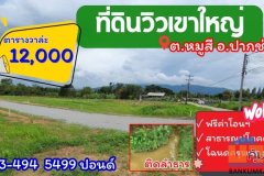 #ขายที่ดินสุดสวย ทำเลยอดนิยม ต.หมูสี | วิวเขาใหญ่ | ติดลำธาร 350 วา.มี8 แปลง| เริ่มตร.วา@ 12,000 บ.