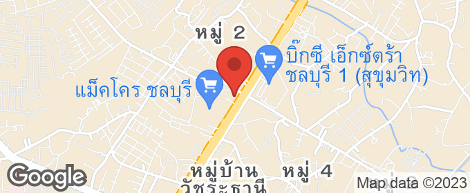 แผนที่ : ขายอาคารพาณิชย์ ถนนสุขุมวิท แยกคีรี ชลบุรี