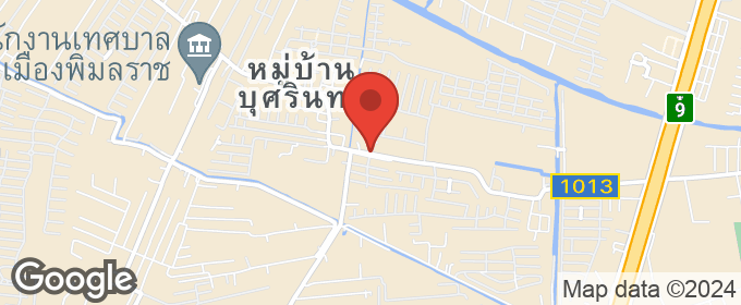 แผนที่ : ให้เช่าทาวน์เฮ้าส์ หมู่บ้านทิพย์พิมานการ์เด้นท์ แหล่งชุมชน หลังริม