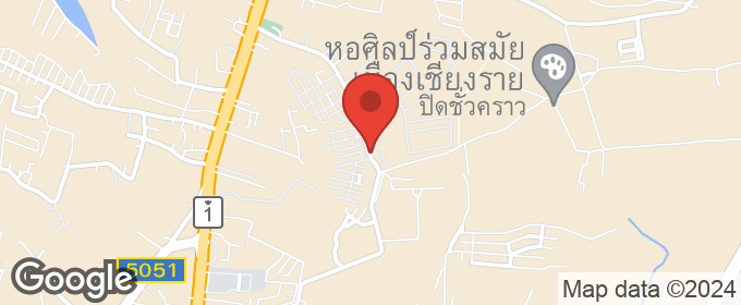 แผนที่ : ขายด่วนถูกมาก! บ้านแฝดทาวน์โฮมหมู่บ้านฟ้าใส ตัวเมืองเชียงราย