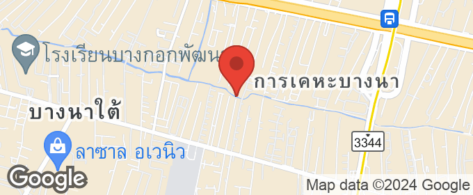 แผนที่ : ขาย ที่ดิน 131 ตร.วา (แปลงมุม) หมู่บ้านศานติ ซ.บางนา-ตราด 38