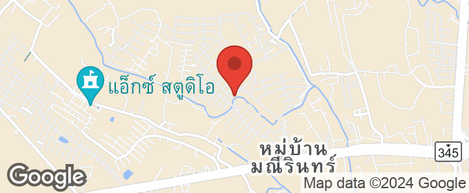 แผนที่ : ขาย บ้านเดี่ยวหลังมุม หมู่บ้านมณีรินทร์ เลค & พาร์ค 345