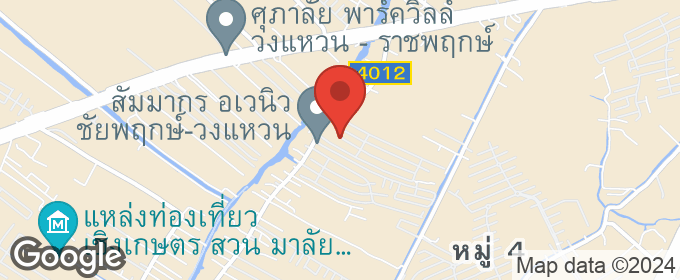 แผนที่ : ขายทาวน์โฮม สัมมากร อเวนิว ชัยพฤกษ์-วงแหวน สภาพใหม่ หน้าสวน หลังริม