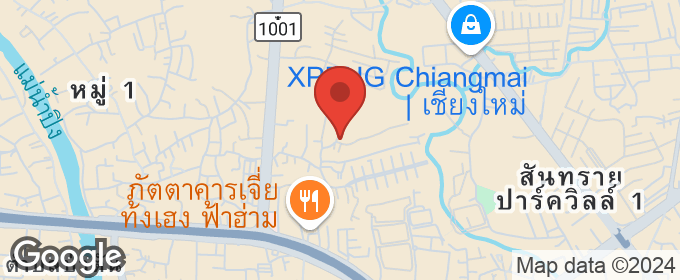 แผนที่ : พลาดไม่ได้! ขายที่ดินผังแดง 254 ตร.ว. ฟ้าฮ่าม ใกล้Central Festival เชียงใหม่