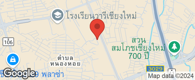 แผนที่ : ขายที่ดินผังเหลือง 1-0-0.4 ไร่ ใกล้โรงเรียนวารีเชียงใหม่