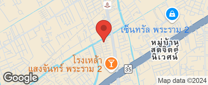 แผนที่ : บ้านเดี่ยว ปริญญดา พระราม 2 หลังมุม ถนนเมน ขายถูกมาก