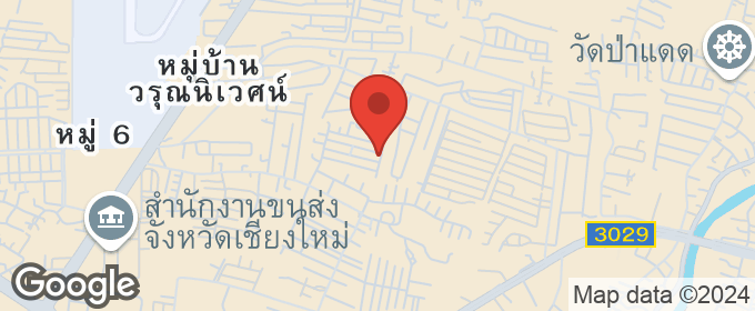 แผนที่ : ขาย/ให้เช่า บ้านในโครงการ ป่าแดด​ ใกล้ห้างโลตัส เชียงใหม่