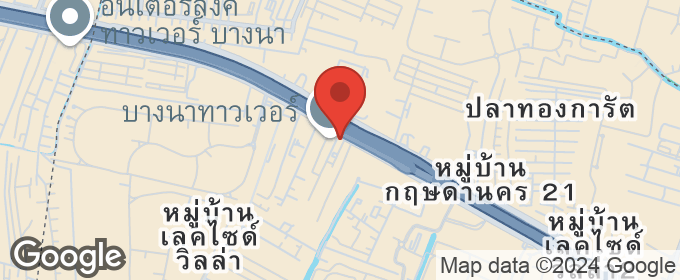 แผนที่ : ให้เช่าที่ดิน 8 ไร่ ติดถนนบางนา-ตราด กม.6 Land for rent at Bangna-Trad Km. 6