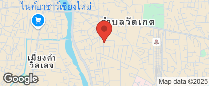 แผนที่ : ขายต่ำกว่าราคาตลาด! ที่ดินทำเลดี 1 ไร่ ผังเมืองสีแดง ใกล้สถานีรถไฟ อ.เมือง เชียงใหม่