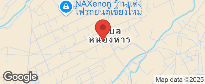 แผนที่ : แบ่งขายที่ดิน หลังสวนนงนุช ใกล้ม.แม่โจ้ เชียงใหม่ 2 แปลง 166.8 และ 195.1 ตร.ว