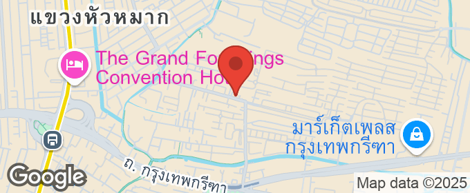 แผนที่ : ขายถูก ม.มัณฑนา พระราม 9–ศรีนครินทร์ แบบ Onyx พร้อมเฟอร์นิเจอร์บิวท์อิน และแอร์ 5 เครื่อง ใกล้สวนสาธารณะ