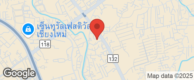 แผนที่ : บ้านหรูสร้างใหม่ สไตล์โมเดิร์นลักชัวรี พร้อมสระว่ายน้ำส่วนตัว วิวภูเขาและริมน้ำ ใกล้ Central Festival เชียงใหม่