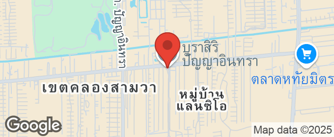 แผนที่ : 🚩 H1260 ขายบ้านเดี่ยว ริมน้ำ 82 ตารางวา หมู่บ้านบุราสิริ ปัญญาอินทรา บ้านสไตล์ New England Colonial ติดถนนเลียบคลองสอง