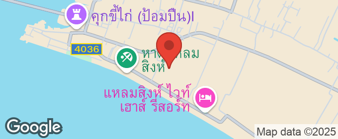 แผนที่ : ขายด่วนที่ดินพื้นที่ท่องเที่ยวทางทะเล หาดแหลมสิงห์