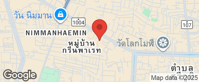 แผนที่ : คอนโดรีโนเวทใหม่ ศรีธนา 1 – ห้องหัวมุม ใกล้นิมมานฯ, ห้างเมญ่า เชียงใหม่