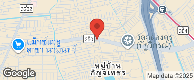 แผนที่ : ขายคอนโด แชมเบอร์ส เฌอ รัชดา-รามอินทรา เนื้อที่ 33.57 ตร.ม. 1 นอน 1 น้ำ