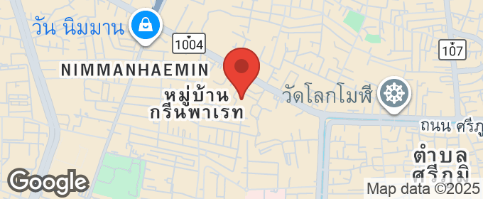 แผนที่ : คอนโดแต่งครบพร้อมอยู่ ใจกลางนิมมาน ศรีธนาคอนโด 2 ชั้น 14 ห้องวิวเมืองและภูเขา เชียงใหม่