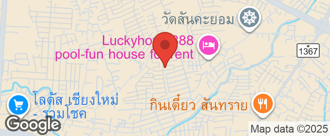 แผนที่ : ขายบ้านเดี่ยว 2 ชั้น รีโนเวทใหม่ พร้อมอยู่ ในหมู่บ้าน ลากูนน่าโฮม 5 อ.สันทราย เชียงใหม่