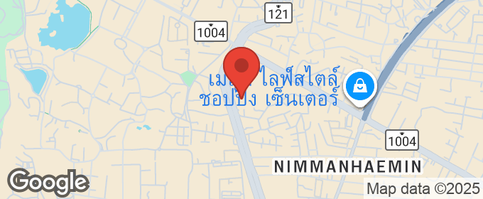 แผนที่ : คอนโดห้องใหญ่ 94 ตร.ม. วิวดอยสุเทพ 2 ห้องนอนใกล้มหาวิทยาลัย (มช.) และนิมมาน เชียงใหม่