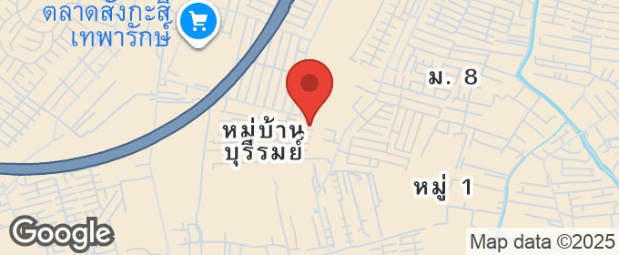 แผนที่ : ขาย บ้านบุรีรมย์ เทพารักษ์ - สุวรรณภูมิ ใกล้ทางด่วนกาญจนาภิเษกบางนา-พระราม 2 บ้านแฝด(กำแพงไม่ติดกัน)