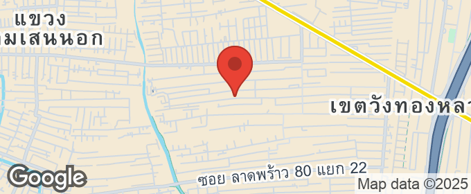 แผนที่ : ขายบ้านเดี่ยวโมเดิร์น  สไตล์อบอุ่น แต่งสวย ใกล้ mrt ลาดพร้าว