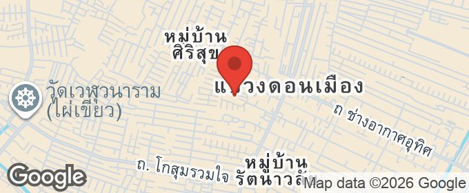 แผนที่ : ทาวน์เฮ้าส์ บ้านริมสวน ดอนเมือง ประชาอุทิศ 12 หลังริม