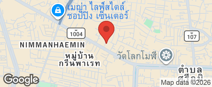 แผนที่ : นครพิงค์คอนโด ทำเลดี ใกล้นิมมาน ห้างเมญ่า บนถนนห้วยแก้ว อ.เมือง เชียงใหม่