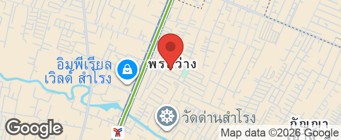 แผนที่ : ขายที่ดิน 66 ตรว เหมาะสร้างบ้าน โฮมออฟฟิศ ถนนสุขุมวิท อิมพลีเรียลสำโรง วัดด่านสำโรง ตลาดสำโรง