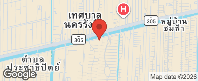 แผนที่ : หมู่บ้าน สีวลี รังสิต 2 บ้านเดี่ยว ติดถนน รังสิต-นครนายก