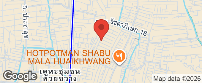 แผนที่ : ขาย !!! บ้านเดี่ยว 1 ชั้น ห้วยขวาง ซอยประชาราษฎร์บำเพ็ญ10 (ขนาด 55 ตร.ว.)