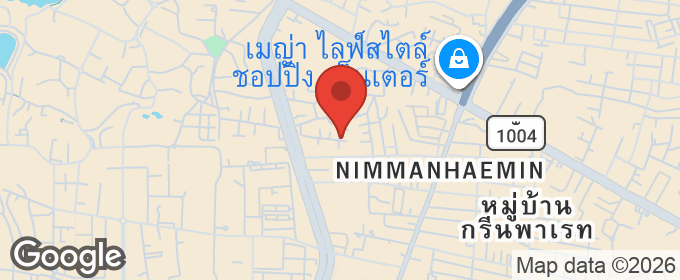แผนที่ : บ้านเดี่ยวหลังใหญ่ สร้างใหม่ สไตล์ Modern Classic ใกล้มหาวิทยาลัยเชียงใหม่ ต.สุเทพ ทำเลทอง