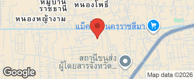 แผนที่ : ขายที่ดินทำเลทอง กลางเมืองโคราช นครราชสีมา พท.5 ไร่ 46 ตรว. อยู่ใกล้ รพ เซนต์เมรี่ และ ห้างเทอร์มินอล โคราช