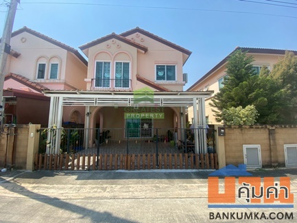 ขายบ้านแฝด หมู่บ้าน วิคทอเรีย การ์เด้น วิลล์ มอเตอร์เวย์ Victoria Garden Ville ท่าสะอ้าน บางปะกง เนื้อที่ 36 ตร.ว ติดมอเ