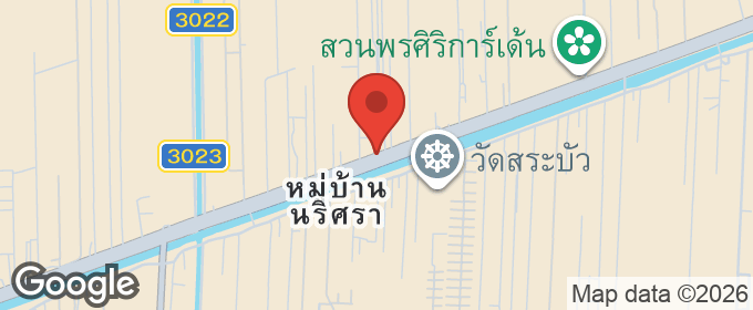 แผนที่ : ขายบ้านเดี่ยว 1 ชั้น บ้านสวนภัทรสิน ติดถนนใหญ่คลอง 11 ธัญบุรี ปทุมธานี