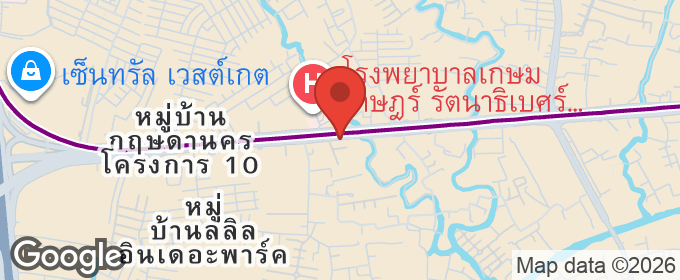 แผนที่ : ให้เช่าตึก 4 ห้อง เฉพาะชั้นล่าง หรือทั้ง 4 ชั้น  ริมถนนรัตนาธิเบศร์  MRT สีม่วงผ่าน  ใกล้สามแยกบางใหญ่