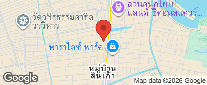 แผนที่ : ให้เช่าสำนักงาน ทำเลทองศรีนครินทร์ ตรงข้าม Paradise Park ใกล้ตลาดศรีนครินทร์ มาร์เก็ต