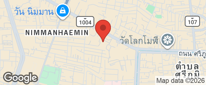 แผนที่ : ขายศรีธนาคอนโด 2 ใจกลางนิมมาน เชียงใหม่ ชั้น 12 ห้องใหญ่ 39 ตร.ม.